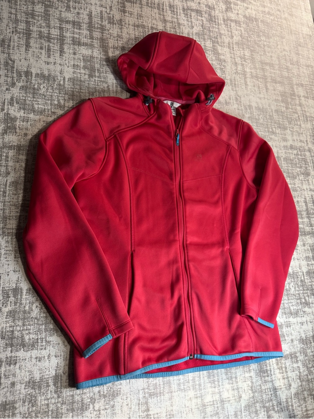 Salomon Women’s Full-Zip Tech Fleece Midlayer Jacket Size L 26x20